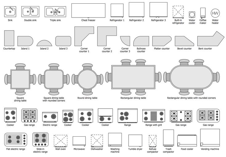 furniture symbols for architectural drawings