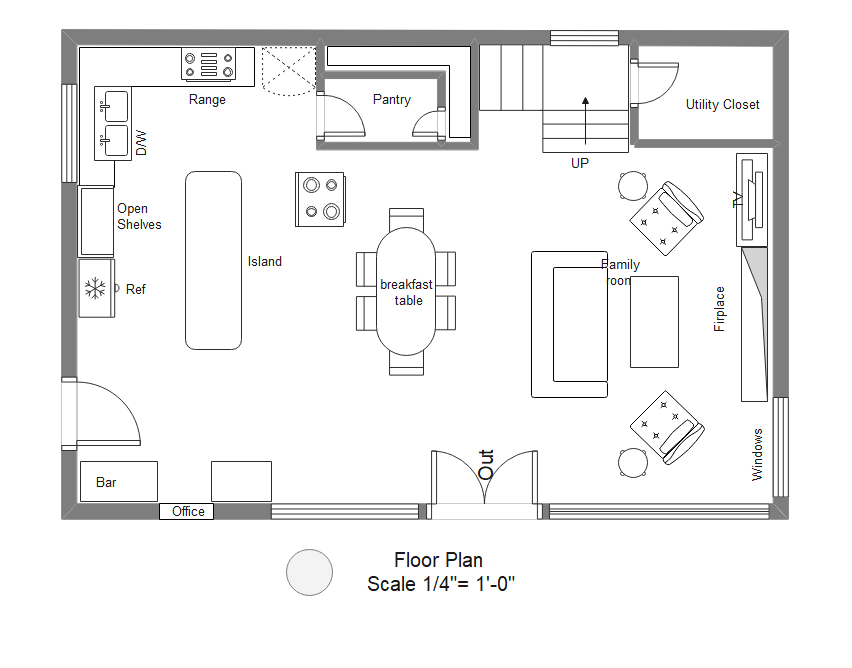 open floorplan layout